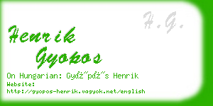 henrik gyopos business card